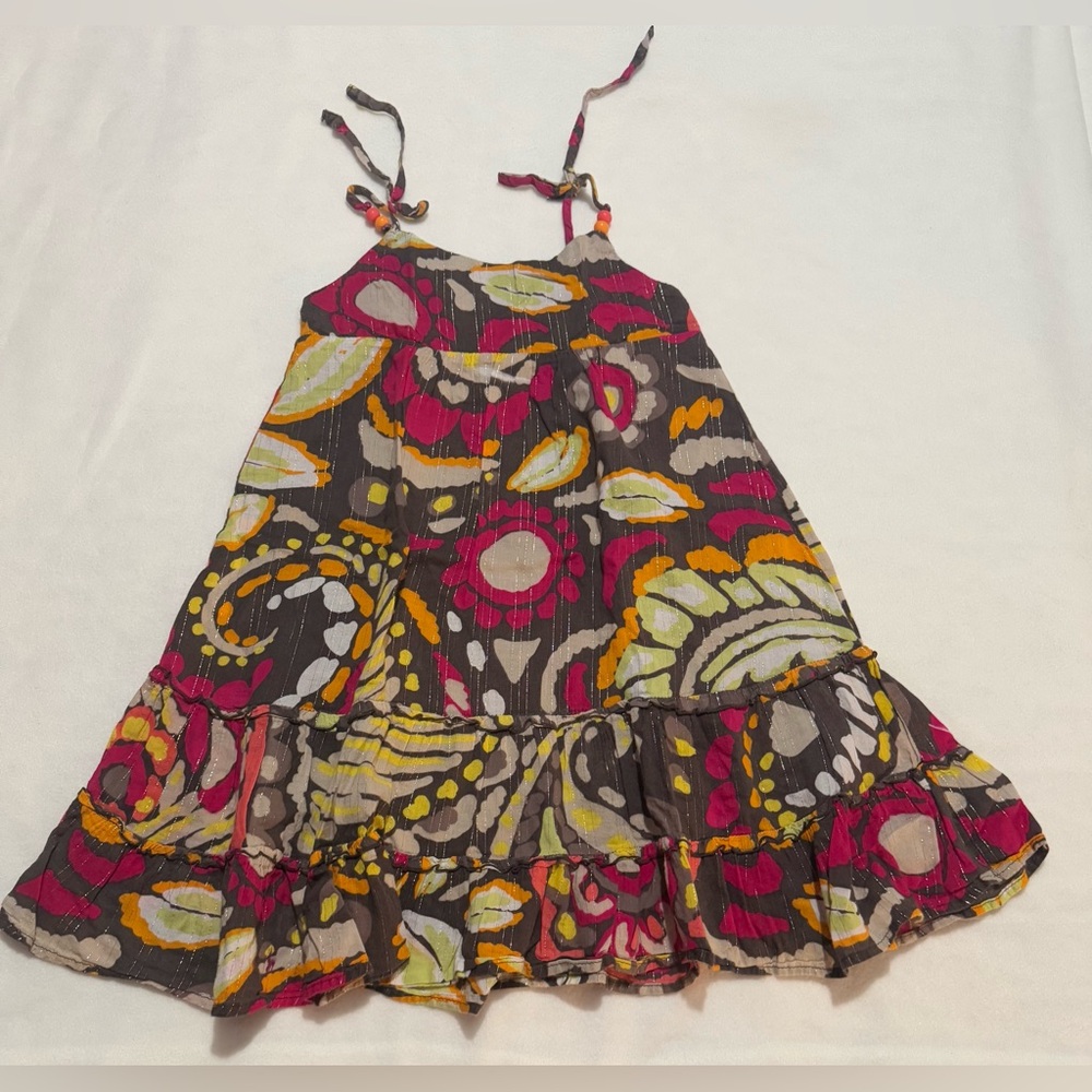 Brown/Pink Spaghetti Dress with lining